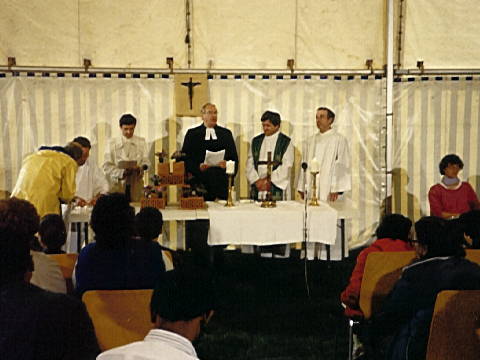 Gottesdienst mit Fl�chtlingen